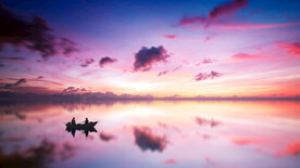 日出落日余晖景象4米宽