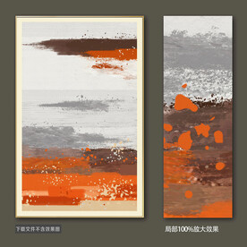 抽象油画装饰画轻奢手绘极简画