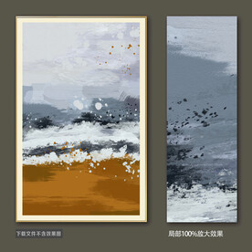 抽象油画装饰画轻奢手绘极简画