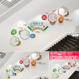 垃圾分类楼道文化墙