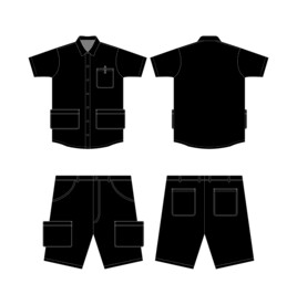 工装短袖短裤模板