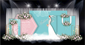 蒂芙尼蓝简约婚礼效果图