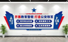 公安队伍教育整顿文化墙