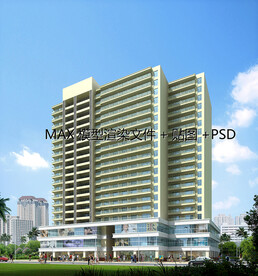 高层商住楼 MAX+PSD