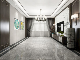 新中式客厅场景