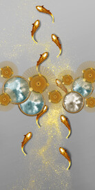 装饰画 晶瓷画 金鱼