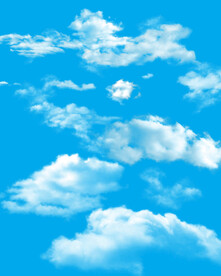 蓝天白云背景墙