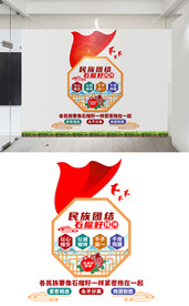 石榴籽精神文化墙设计