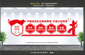 政法教育整顿宣传文化墙