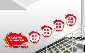 安全生产标语楼梯文化墙