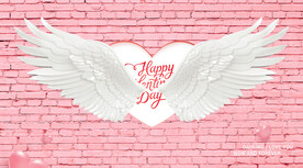 网红羽毛背景墙