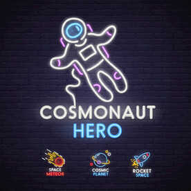 宇航员霓虹灯