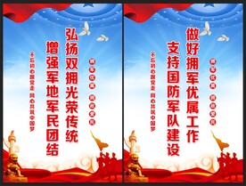 双拥宣传展板