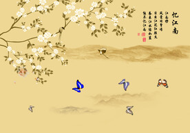 水墨 忆江南 花鸟  山水蝴蝶