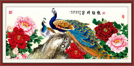 孔雀牡丹图