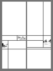 高清分层透明底推拉门打印图
