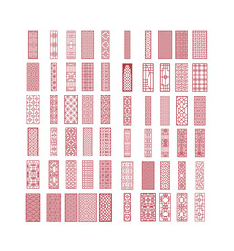 中式门窗矢量图案