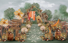 户外婚礼仪式区