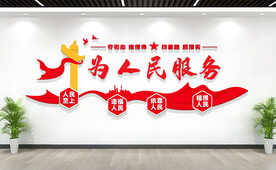 为人民服务文化墙