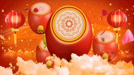 小花鼓 春节喜庆 舞台背景视频