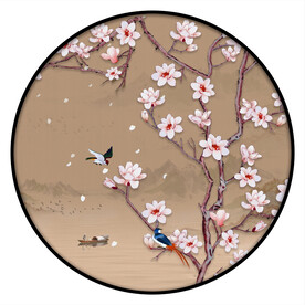 中式工笔花鸟客厅装饰画