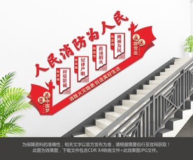 消防安全楼梯文化墙