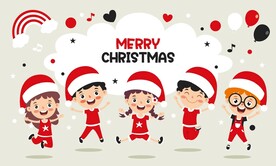 圣诞狂欢圣诞促销卡通海报