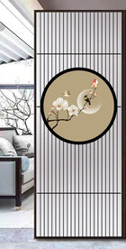 高清分层透明底屏风玻璃打印图