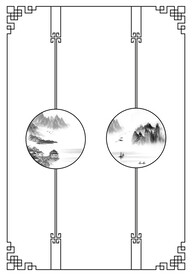 高清分层透明底平开门打印图