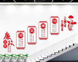 楼梯廉政文化墙