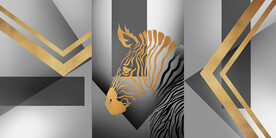 晶瓷画 抽象画 斑马