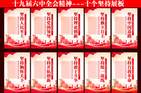 十个坚持展板设计
