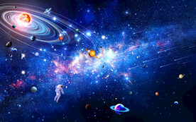 漩涡星系星空背景