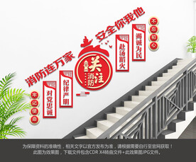 消防安全楼梯文化墙