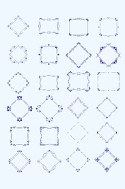 欧式矢量花纹边框