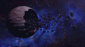 死亡星球碎石太空星系背景视频