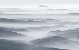 水墨山水画背景墙