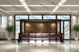 实木屏风  中式