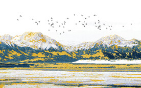 晶瓷画抽象画山水风景画