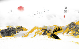 晶瓷画抽象画山水风景画