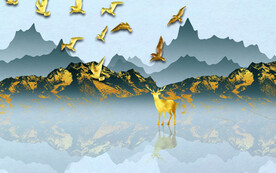 晶瓷画抽象画山水风景画