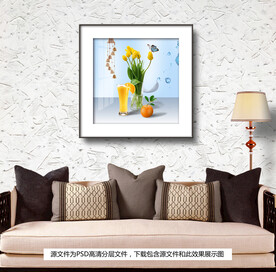 清新现代简约餐厅装饰挂画