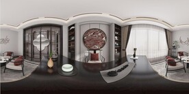 中式书房全景效果图MAX