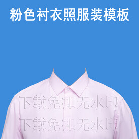 粉色衬衣证件照衬衣白领服装模板
