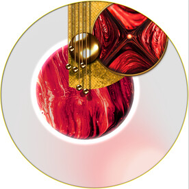 晶瓷画抽象画光影画圆形