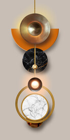 晶瓷画抽象画圆形光影画