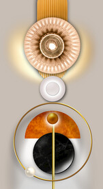 晶瓷画抽象画圆形光影画