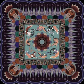 敦煌壁画401窟隋代飞天藻井