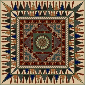 敦煌壁画285窟莲花纹套斗藻井