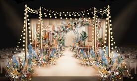 婚礼手绘效果图泰式莫奈花园